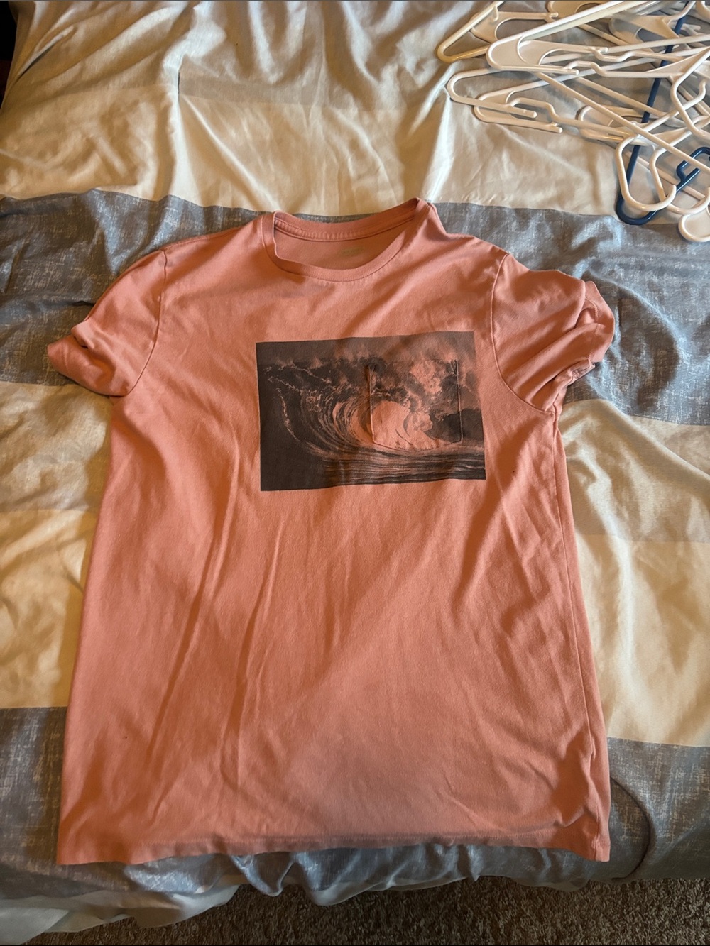 Old Navy Coral Pink Graphic Short Sleeve Tee